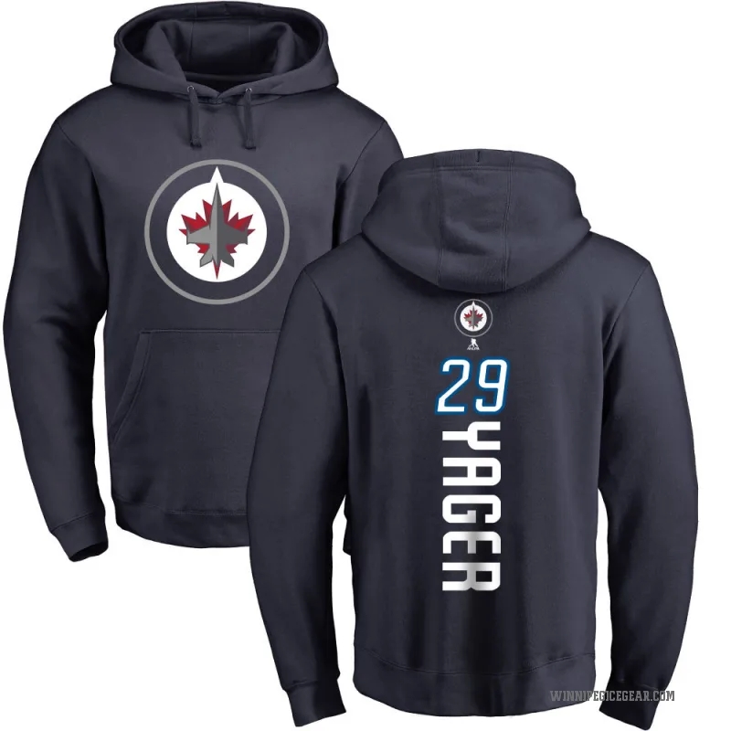 Brayden Yager Men's Navy Winnipeg Jets Branded Backer Pullover Hoodie