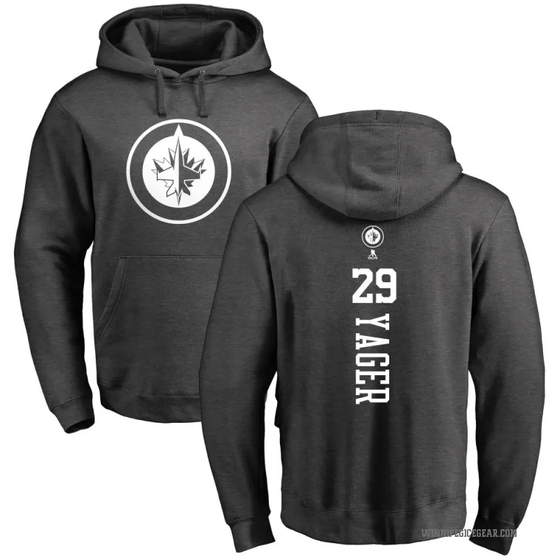 Brayden Yager Youth Charcoal Winnipeg Jets Branded One Color Backer Pullover Hoodie