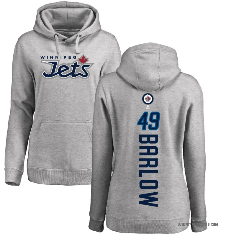 Colby Barlow Women's Winnipeg Jets Branded Ash Backer Pullover Hoodie