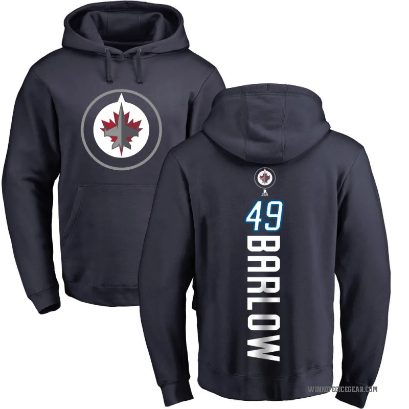 Colby Barlow Youth Navy Winnipeg Jets Branded Backer Pullover Hoodie