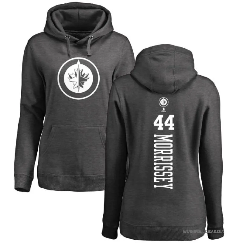 Josh Morrissey Women's Charcoal Winnipeg Jets Branded One Color Backer Pullover Hoodie