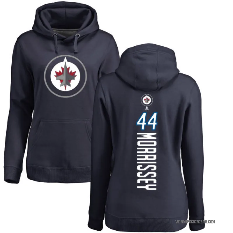 Josh Morrissey Women's Navy Winnipeg Jets Branded Backer Pullover Hoodie